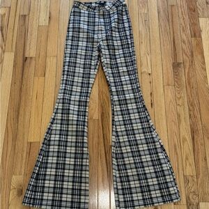Plaid Flare Jeggings